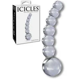 12 x 1,2 – 2,8 cm Glasdildo – Icicles No.66 clear
