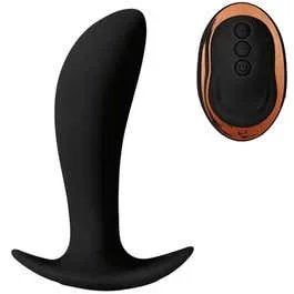 12 x 3,2 cm Langloys Attis Prostatic Vibrator with Remote Control black – Akku Power