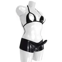 16 x 3,2 cm Reel Strapon Set Le Shorty Umschnalldildo für Sie black | AKTION