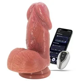 16 x 5,5 cm – Little John – XS – realistischer Dildo mit Vibration & App-Steuerung – tan