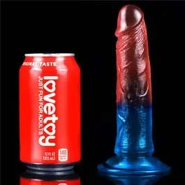 17,5 x 3,5 cm Lovetoy Dazzle Studs Dildo red/blue