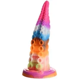 17 x 5,5 cm – GitD – Luminoctopus Dildo – multicolor