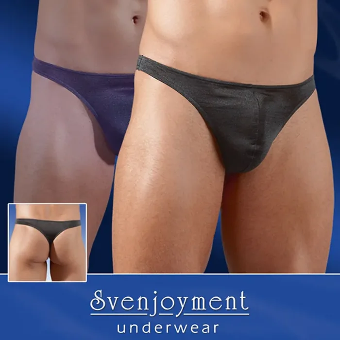 2 Herrenstrings in Schwarz