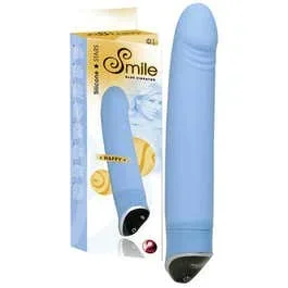 22 x 3,8 cm Smile Happy Vibrator blue | AKTION