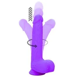 23 x 4 cm – Studs – Rotierender Stoßvibrator – purple