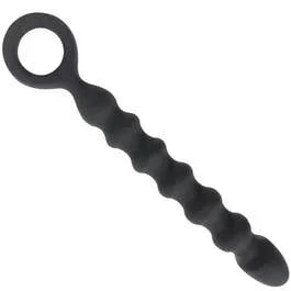 29 x 2,2 – 3 cm – Stop & Go – Silicone Anal Bead Stick – black | AKTION