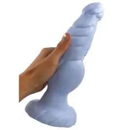 29 x 5 – 8,5 cm FLEISCHER Germany Silicone Animal Alien XL Dildo / Buttplug light blue | AKTION