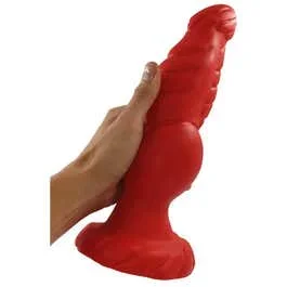 29 x 5 – 8,5 cm FLEISCHER Germany Silicone Animal Alien XL Dildo / Buttplug red | AKTION