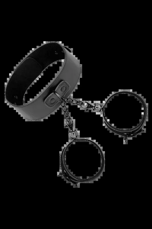 2tlg. Handgelenk-Manschettenset schwarz