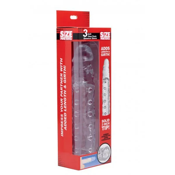 3 Inches Clear Enhancer Sleeve Penis Extension