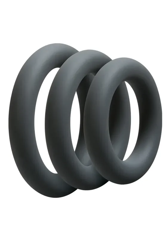 3-teiliges Penisring Set – grau