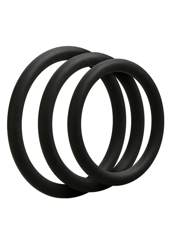3 teiliges Penisring Set – schwarz