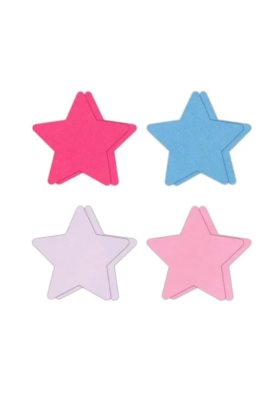 4 Paar farbige Nippelsticker Stern II