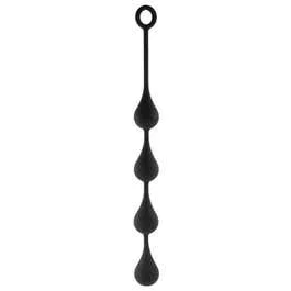 43 x 0,8 – 4 cm – Hot Drops – Silikon Ass Balls – L – black | AKTION