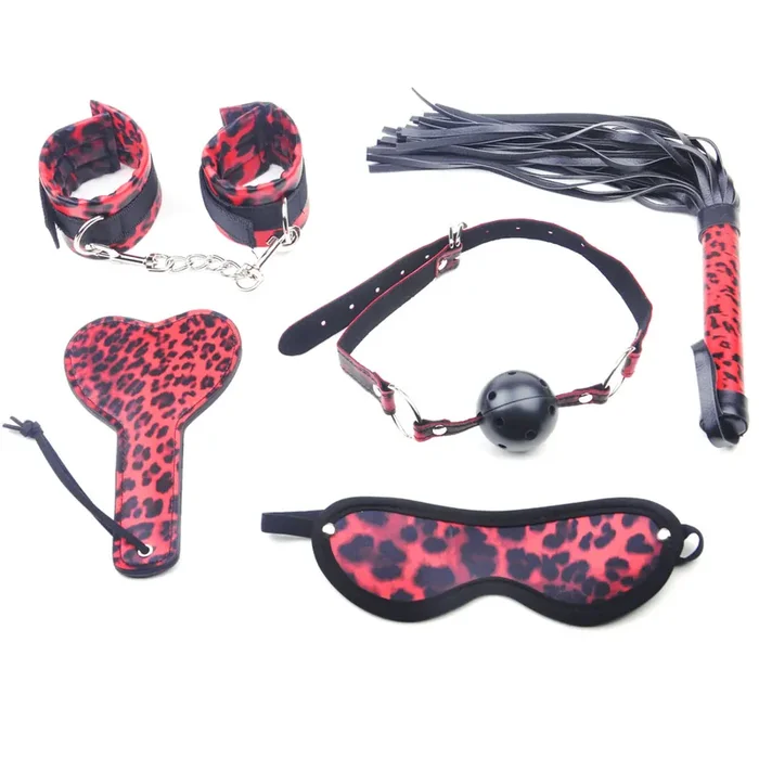 5-teiliges Fetisch-Set ‘Leo Red‘