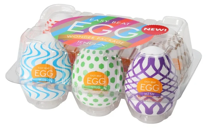 6-teiliges Masturbator-Set „Egg Variety Pack Wonder“ mit verschiedenen Stimulationsstrukturen TENGA