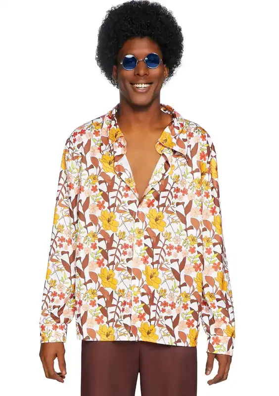70er Jahre Blumenshirt