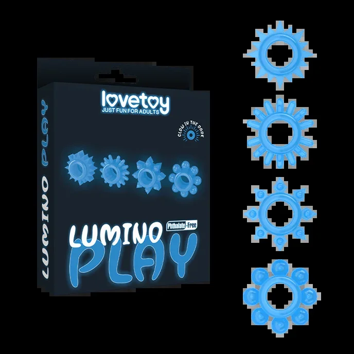 ‚Lumino Play Cockring Set‘, 4 Stück