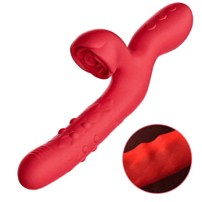 Acmejoy – 7 Vibrator G -Spot stimuliert mit rosa Klitoris, die drückt