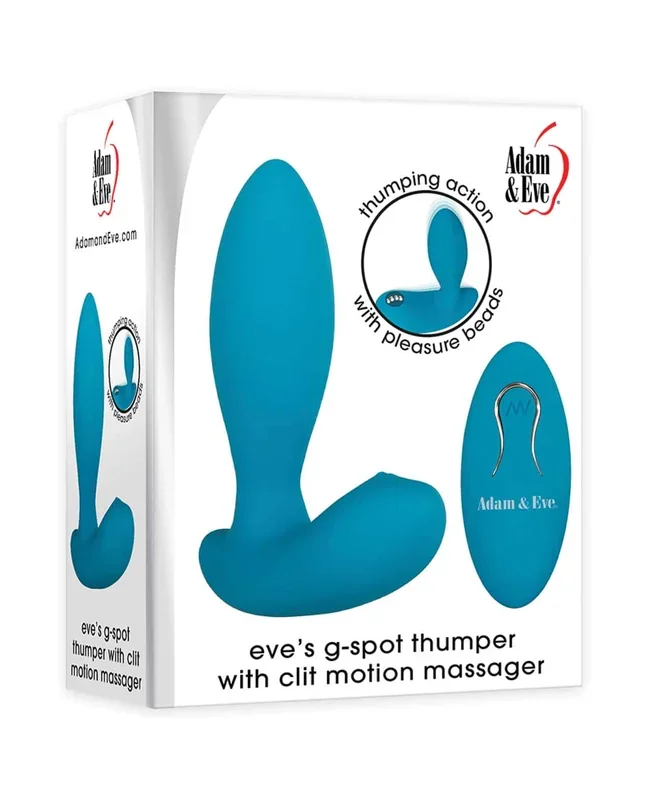 Adam & Eve Eve’s G Spot Thumper w/Clit Motion Massager – Teal