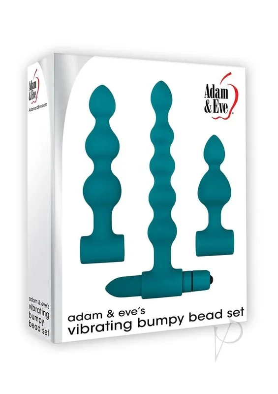 Adam & Eve Vibrating Anal Bumpy Bead Set – Teal