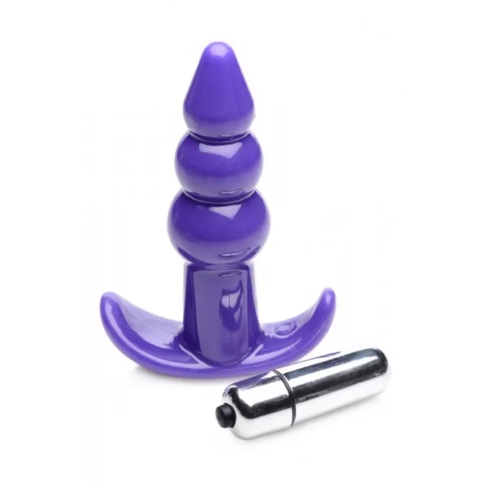 Analplug mit Vibrationen – Bubbly, Lila