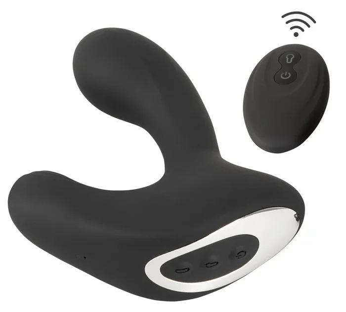 Analplug „RC Butt Plug with 3 functions“ zum Aufpumpen, 10 Vibrations-/Pulsationsmodi, wiederaufladbar Rebel