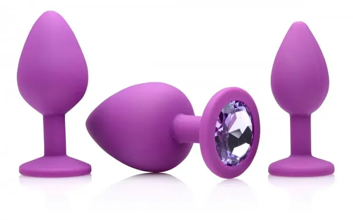 Analplug-Set mit Edelsteinen