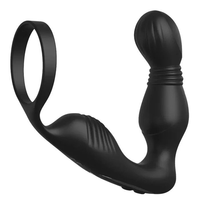 Analvibrator „Ass-Gasm Pro P-Spot Milker“ mit Penisring und nickender P-Punkt-Spitze Anal Fantasy Elite