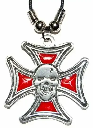 Anhänger – eisernes Kreuz mit Totenkopf