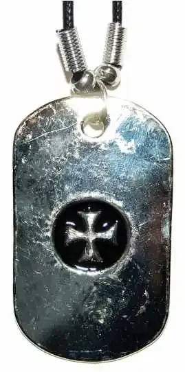 Anhänger – Hundemarke mit Kreuz