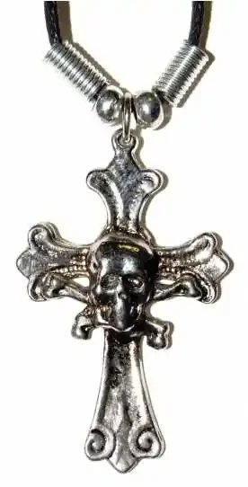 Anhänger – Kreuz und Totenkopf