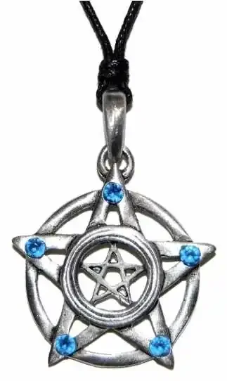 Anhänger – Pentagramm mit Steinen
