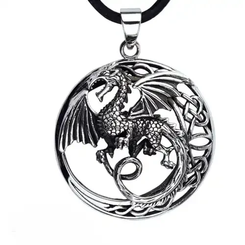 Anhänger ‘Keltischer Drache‘ Edelstahl