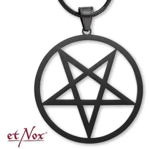 Anhänger ‘Schwarzer Pentagram‘-