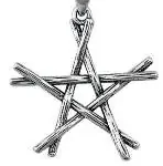 Anhänger ‘Stab-Pentagramm‘ Edelstahl