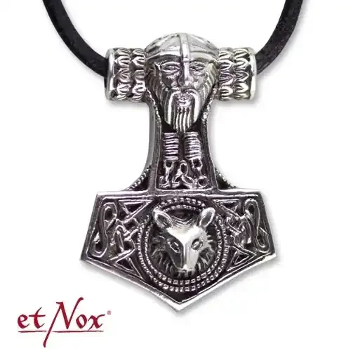 Anhänger ‘Thors Hammer mit Wolfskopf‘