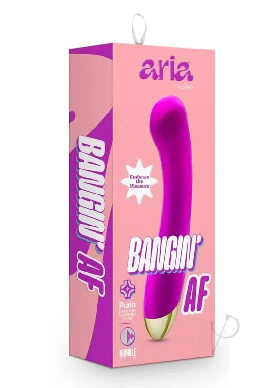 Aria Bangin` AF Rechargeable Silicone Vibrator – Purple