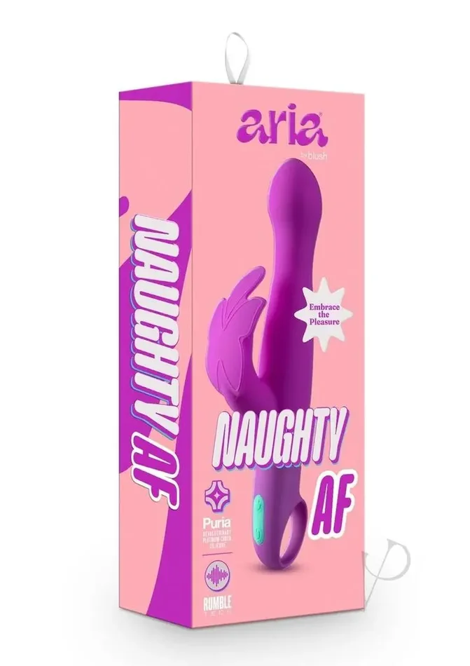 Aria Naughty AF Silicone Vibrator – Plum