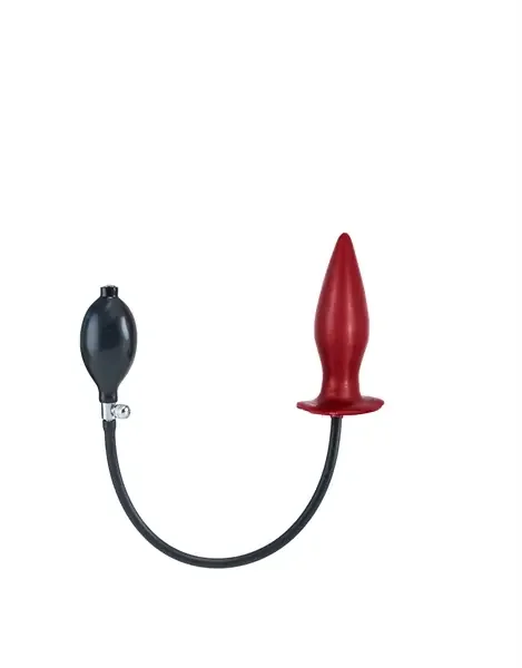 Aufblasbarer Buttplug aus Latex – rot