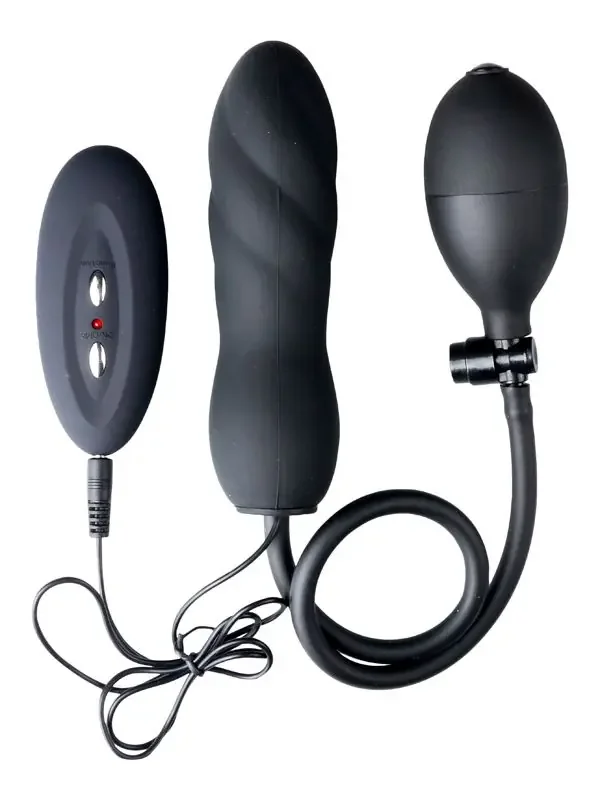 Aufblasbarer Vibrator aus Silikon – Schwarz