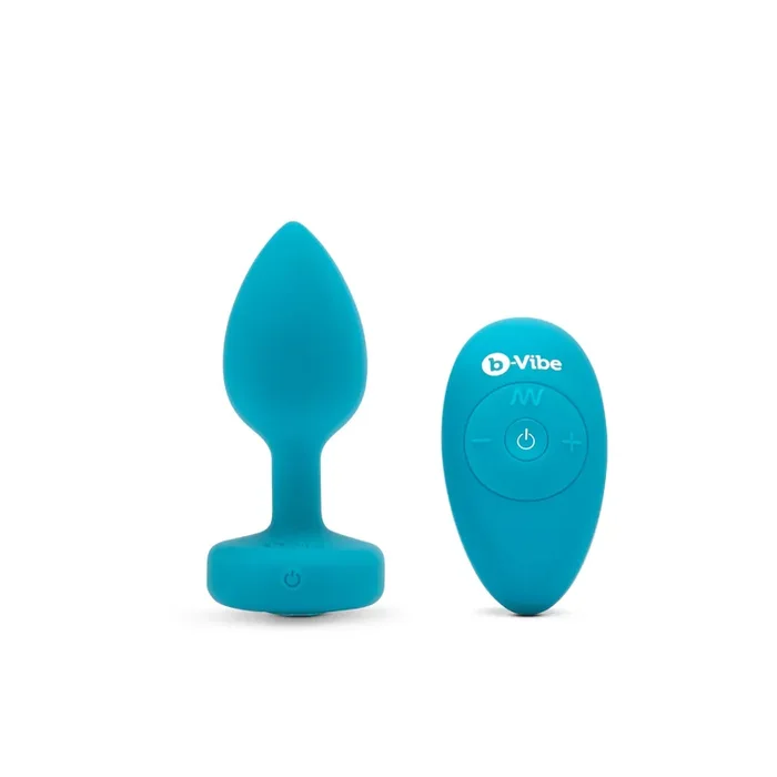 B-Vibe – Vibrating Jewel Plug S/M Aquamarine