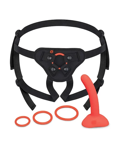 b-Vibe Beginners Strap-On Harness Set with 5 in. Silicone Dildo Peg