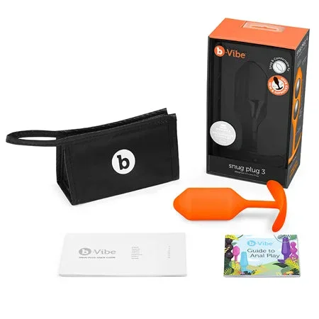 b-Vibe Weighted Snug Plug 3 – 180 g Orange
