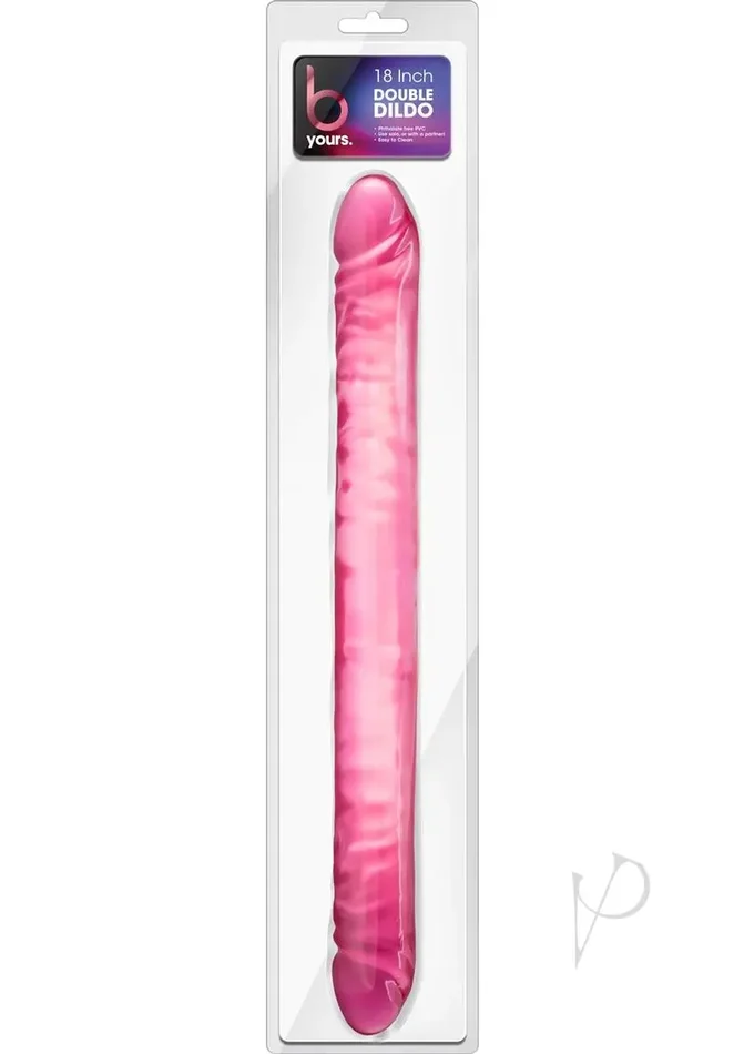 B Yours Double Dildo Jelly Pink 18 Inch