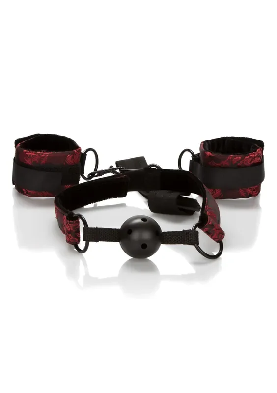 Ball-Knebel mit Handschellen