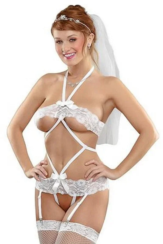 Bands of Lace Diamond Teddy in L/XL
