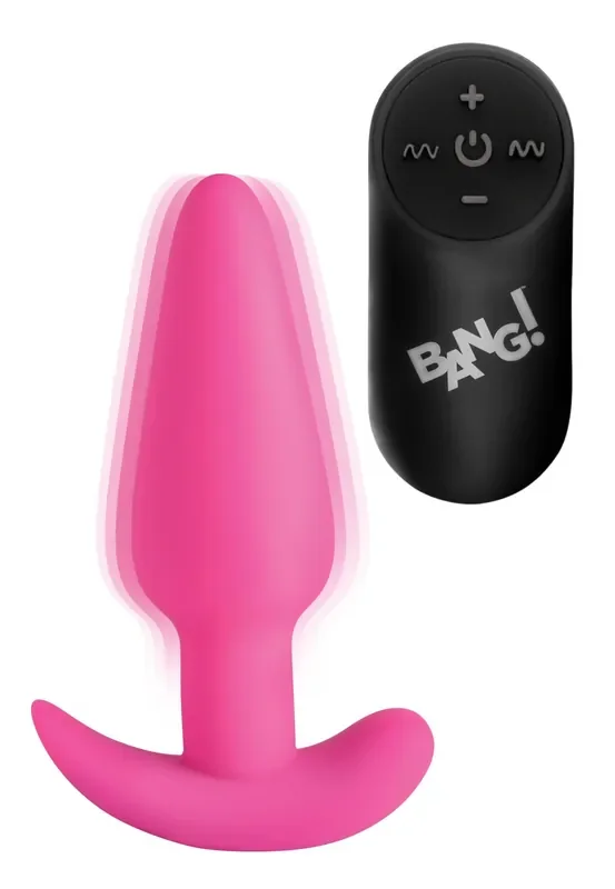BANG! – Vibrations-Buttplug mit Fernbedienung – Rosa