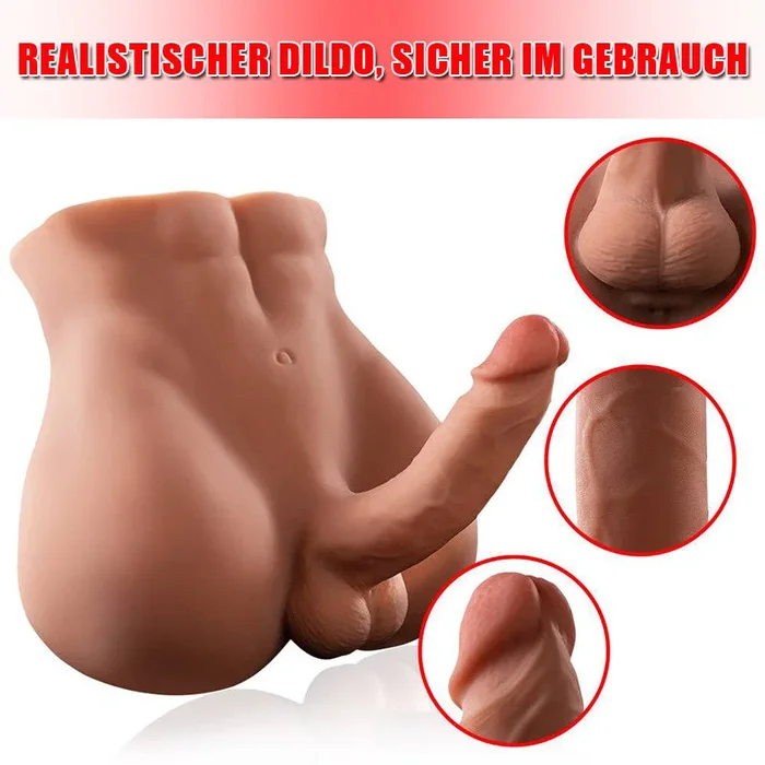 BARTLETT Brown Realistische männliche Puppe mit Dildo