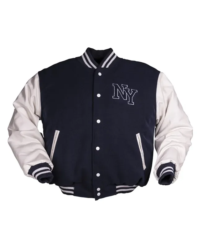 Baseball Jacke mit Patch (Grösse S, Farbe schwarz/weiss)